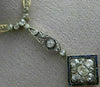 ANTIQUE LARGE 2.30CT DIAMOND & AAA SAPPHIRE 14KT TWO TONE GOLD NECKLACE #26434