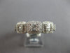LARGE 1.15CT DIAMOND 14K WHITE GOLD 3D ROUND & BAGUETTE UNISEX ANNIVERSARY RING