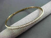 ESTATE 1.71CT DIAMOND 14KT ROSE GOLD 3mm CLASSIC THREE ROW PAVE BANGLE F/G VS