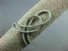 ESTATE LARGE .37CT DIAMOND 14KT WHITE GOLD 3D INFINITY LOVE KNOT LOVE FUN RING