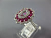 LARGE 1.76CT DIAMOND & AAA RUBY 18KT WHITE GOLD OVAL SEMI MOUNT ENGAGEMENT RING