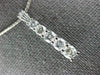 ESTATE .84CT DIAMOND 14KT WHITE GOLD 3D SHARED PRONG JOURNEY PENDANT #1084