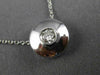 ESTATE .17CT DIAMOND 14KT WHITE GOLD 3D CLASSIC ROUND SOLITAIRE PENDANT #4672