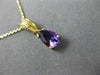 ESTATE .50CT AAA AMETHYST 14KT YELLOW GOLD 3D TEAR DROP FLOATING PENDANT #22991