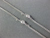 .97CT DIAMOND & RUBY 18K WHITE GOLD 5 STONE SIDEWAY JOURNEY BY THE YARD NECKLACE