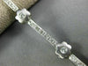 ANTIQUE WIDE 1.16CT DIAMOND 14KT WHITE GOLD MATTE FLOWER TENNIS BRACELET #18276