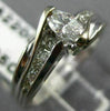 ESTATE .65CT MARQUISE & ROUND DIAMOND 14KT WHITE GOLD 3D ENGAGEMENT RING #6388