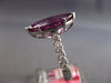 ESTATE EXTRA LARGE 7.41CT DIAMOND & AAA RHODOLITE 18K WHITE GOLD ENGAGEMENT RING