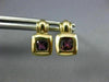 ESTATE .80CT AAA AMETHYST 14KT YELLOW GOLD 3D CLASSIC SQUARE STUD EARRINGS