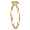 ESTATE .09CT DIAMOND 14KT YELLOW GOLD 3D CLASSIC CLASSIC SQUARE PAVE LOVE RING