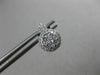 ESTATE .58CT ROUND DIAMOND 18KT WHITE GOLD 3D CLUSTER HALO STUD EARRINGS F/G VS