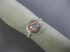 GIA 1.10CT WHITE & PINK DIAMOND 18KT WHITE & ROSE GOLD 3D HALO ENGAGEMENT RING