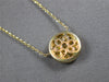 ESTATE .50CT DIAMOND 14K YELLOW GOLD 3D CLASSIC CLUSTER BEZEL ROUND FUN NECKLACE
