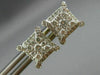 ESTATE .54CT DIAMOND 14K YELLOW GOLD SQUARE CLUSTER FILIGREE SCREW BACK EARRINGS