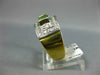 ANTIQUE WIDE 1.25CT DIAMOND & AAA EMERALD 14KT 2 TONE GOLD ENGAGEMENT RING #2008