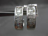ESTATE 1.05CT DIAMOND 14KT WHITE GOLD 3D CLASSIC CLIP ON LOVE EARRINGS #16378