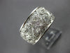 WIDE 1.0CT DIAMOND 18KT WHITE GOLD 3D MULTI HEART SEMI ETERNITY ANNIVERSARY RING