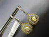 LARGE 2.4CT WHITE & CANARY DIAMOND 18KT TWO TONE GOLD TEAR DROP HANGING EARRINGS