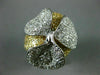ESTATE EXTRA LARGE 3.50CT WHITE & FANCY YELLOW DIAMOND 14KT 2 TONE GOLD FUN RING