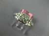 ESTATE .56CT DIAMOND 18KT WHITE GOLD ROUND 4 LEAF CLOVER SQUARE FLOWER LOVE RING