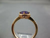 ESTATE 1.02CT DIAMOND & AAA AMETHYST 14KT ROSE GOLD 3D CUSHION HALO FUN RING