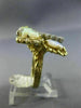 ANTIQUE LARGE 2.30CT DIAMOND & OPAL 14K TWO TONE GOLD HANDCRAFTED BUTTERFLY RING