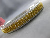 WIDE 3.11CT WHITE & INTENSE FANCY YELLOW DIAMOND 18K 2 TONE GOLD BANGLE BRACELET