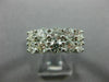 LARGE 2.30CT ROUND DIAMOND 14K WHITE GOLD 3D DOUBLE ROW WEDDING ANNIVERSARY RING