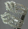 ESTATE LARGE 1.15CT DIAMOND 14K WHITE GOLD CLASSIC LEAF FILIGREE EARRINGS #26315