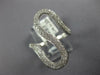 ESTATE LARGE .33CT DIAMOND 18KT WHITE GOLD 3D CLASSIC SWIRL FUN RING