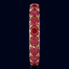 3.60CT AAA RUBY 14KT YELLOW GOLD 3D CLASSIC SHARED PRONG ETERNITY FUN LOVE RING