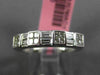 ESTATE .52CT DIAMOND 18KT WHITE GOLD 3D SQUARE 2 ROW WEDDING ANNIVERSARY RING