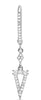 .22CT DIAMOND 14KT WHITE GOLD 3D CLASSIC TRIANGULAR LEVERBACK HANGING EARRINGS
