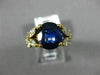 ESTATE LARGE 4.65CT DIAMOND & AAA SAPPHIRE 18KT YELLOW GOLD 3D ENGAGEMENT RING