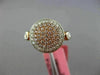 ESTATE WIDE .52CT WHITE & PINK DIAMOND 18KT WHITE & ROSE GOLD 3D ROUND LOVE RING