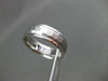ESTATE WIDE 14KT SOLID WHITE GOLD 3D HAMMERED LOOK MENS WEDDING RING #1293