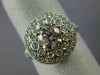 ESTATE WIDE 1.58CT WHITE & PINK DIAMOND 18K WHITE & ROSE GOLD 3D ENGAGEMENT RING