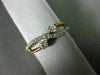 ESTATE .34CT DIAMOND 14KT ROSE GOLD 3D CLASSIC 2 STONE INFINITY CRISS CROSS RING