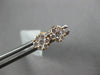 ESTATE SMALL .38CT DIAMOND 18KT ROSE GOLD 3D ROUND INVISIBLE STUD EARRINGS
