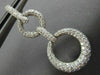 ESTATE 2.90CT DIAMOND 18KT WHITE GOLD CIRCLE OF LIFE GRADUATING HANGING EARRINGS