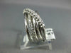 ESTATE WIDE .60CT DIAMOND 14KT WHITE GOLD MULTI ROW CRISS CROSS LOVE RING #1088