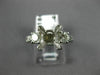 ESTATE .40CT DIAMOND 14K WHITE GOLD 3D 3 STONE SEMI MOUNT ENGAGEMENT RING #5991