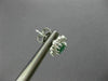 ESTATE 1.9CT DIAMOND & AAA COLOMBIAN EMERALD 14K WHITE GOLD STUD EARRINGS #26077