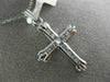 ESTATE .30CT ROUND DIAMOND 14KT WHITE GOLD CLASSIC CHANNEL CROSS PENDANT #23015