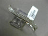 ESTATE LARGE .50CT ROUND DIAMOND 14KT WHITE GOLD 3D DOUBLE RING WAVE FUN RING
