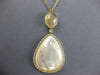 LARGE DIAMOND & AAA MOTHER OF PEARL & RUTILATED QUARTZ 14K ROSE GOLD 3D NECKLACE