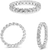 LARGE 1.98CT DIAMOND 14KT WHITE GOLD ROUND SHARED PRONG LUCIDA ANNIVERSARY RING