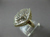 ESTATE LARGE 1.20CT ROUND & BAGUETTE DIAMOND 14K WHITE & YELLOW GOLD RING #22917