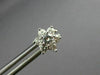 ESTATE .94CT DIAMOND 14KT WHITE GOLD CLASSIC STAR FLOWER CLUSTER EARRINGS #21017