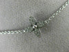 ESTATE .53CT DIAMOND & WHITE ENAMEL 18KT WHITE GOLD FLOWER BY THE YARD NECKLACE